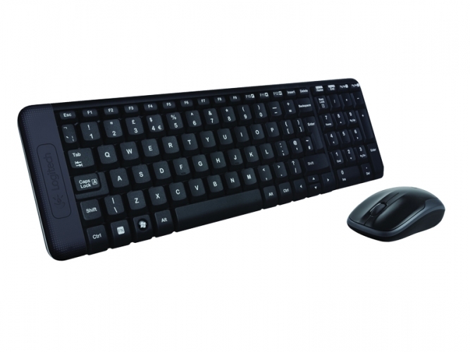 Logitech MK220 wireless billentyûzet + optikai egér Black HU