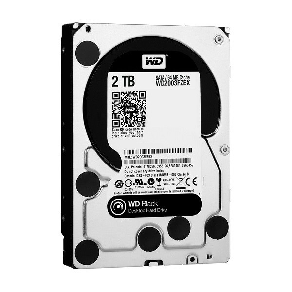 WD2003FZEX 2TB 3,5" Desktop 7200rpm, 64 MB puffer, SATA3 - Black