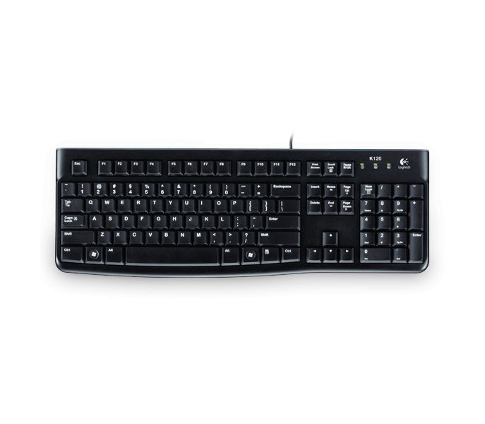 Logitech K120 USB billentyûzet Black DE OEM