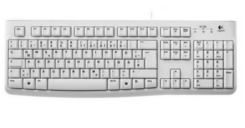 Logitech K120 Német USB billentyûzet White DE OEM