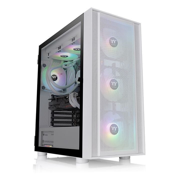 Thermaltake H570 TG ARGB Snow Mid Tower Chassis Tempered Glass White